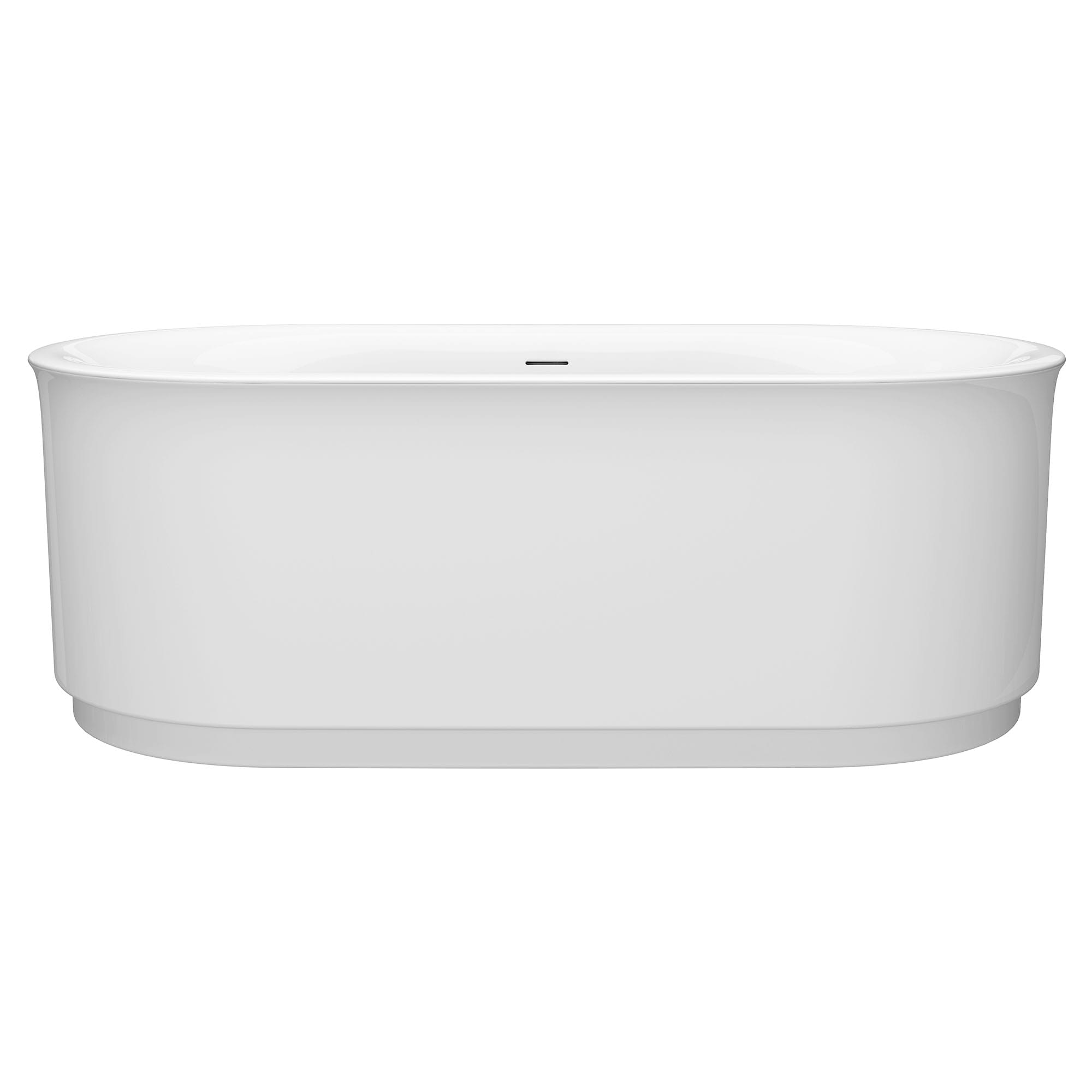 Studio S 68 x 34 Inch Freestanding Bathtub Center Drain With Integrated Overflow WHITE